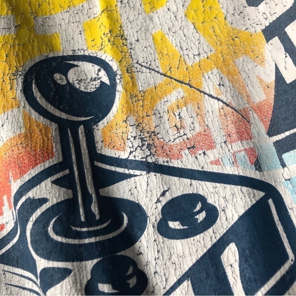 Retro video game blue short sleeve graphic tee in size L - Picture 4 of 8